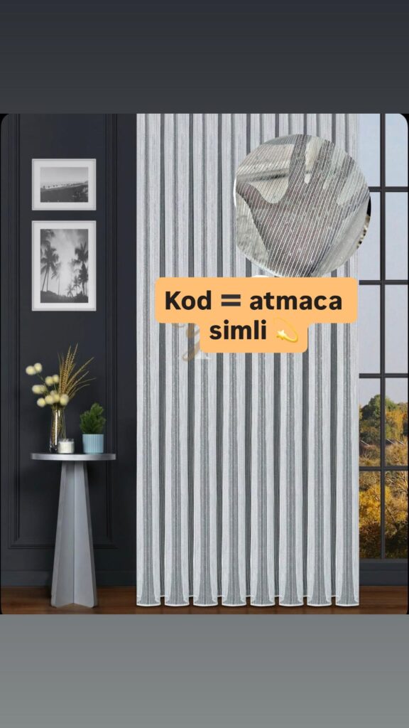 Nope Simli Tül Perde Yüksek Gramaj Dökümşü Yumuşak Kırışmaz Ütü İstemez - 4