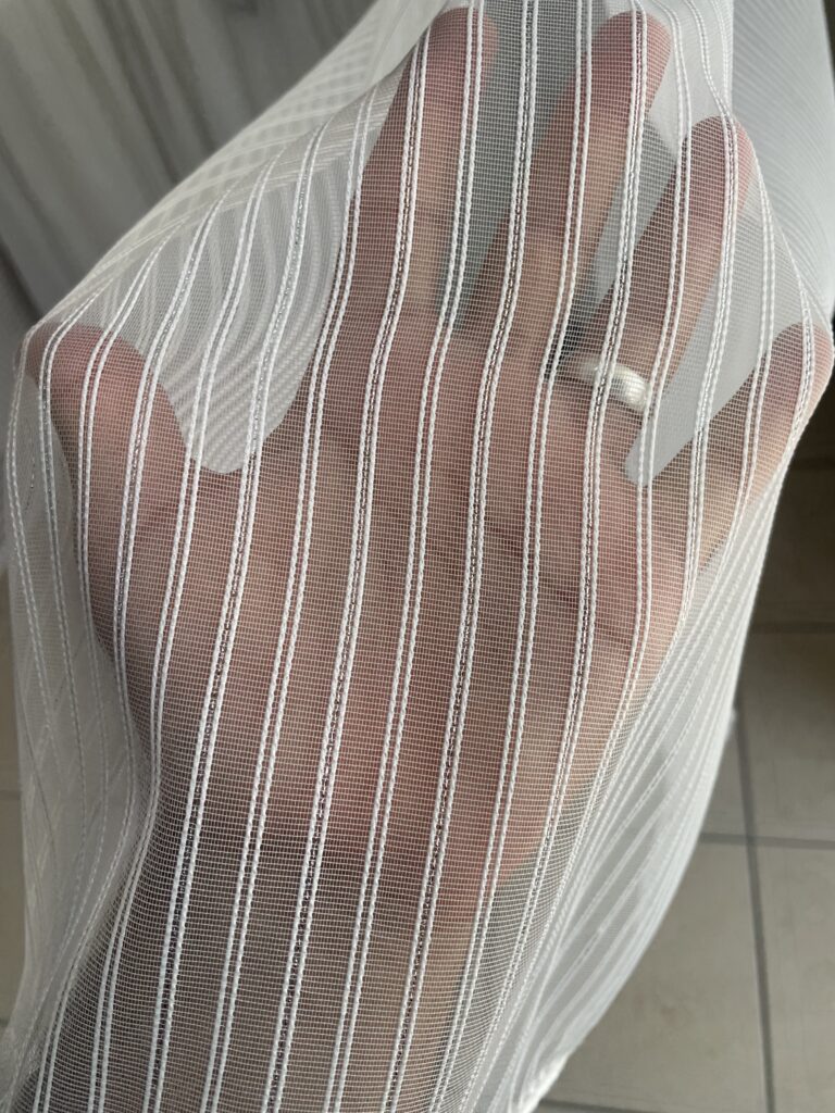 Zincir gümüş tül perde agır gramaj klasikleşmiş mükemmel çizgi detayları - 2