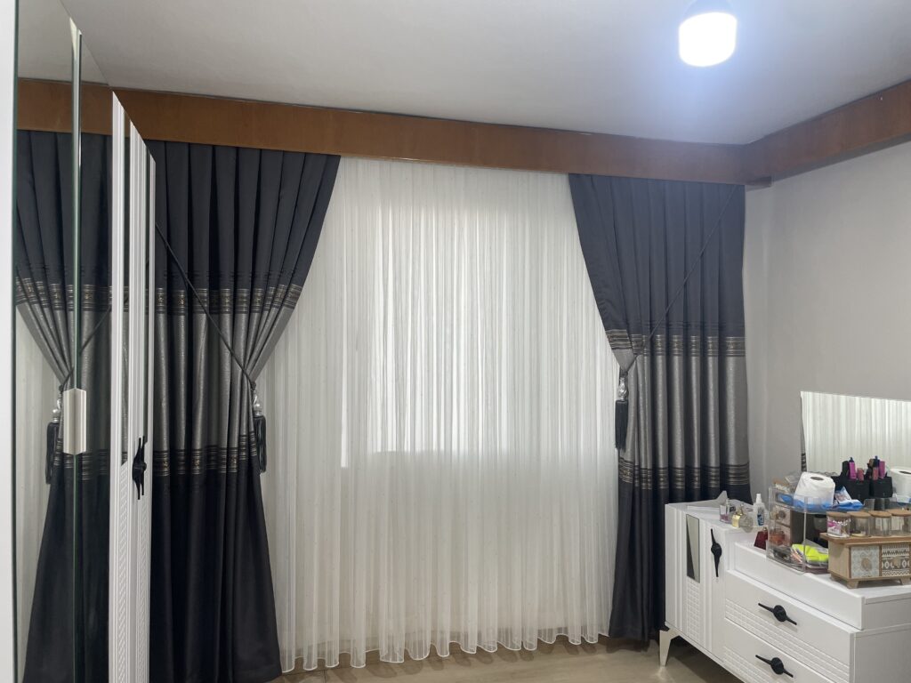Damla Gümüş Tül Perde Zarif Şık Modern - 3
