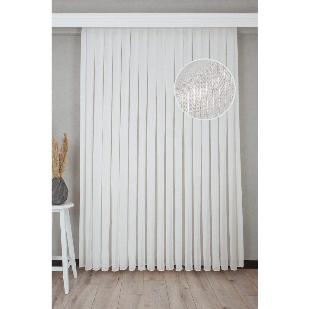 Balıksırtı çelil tül perde agır gramajlı modern ve şık - 4