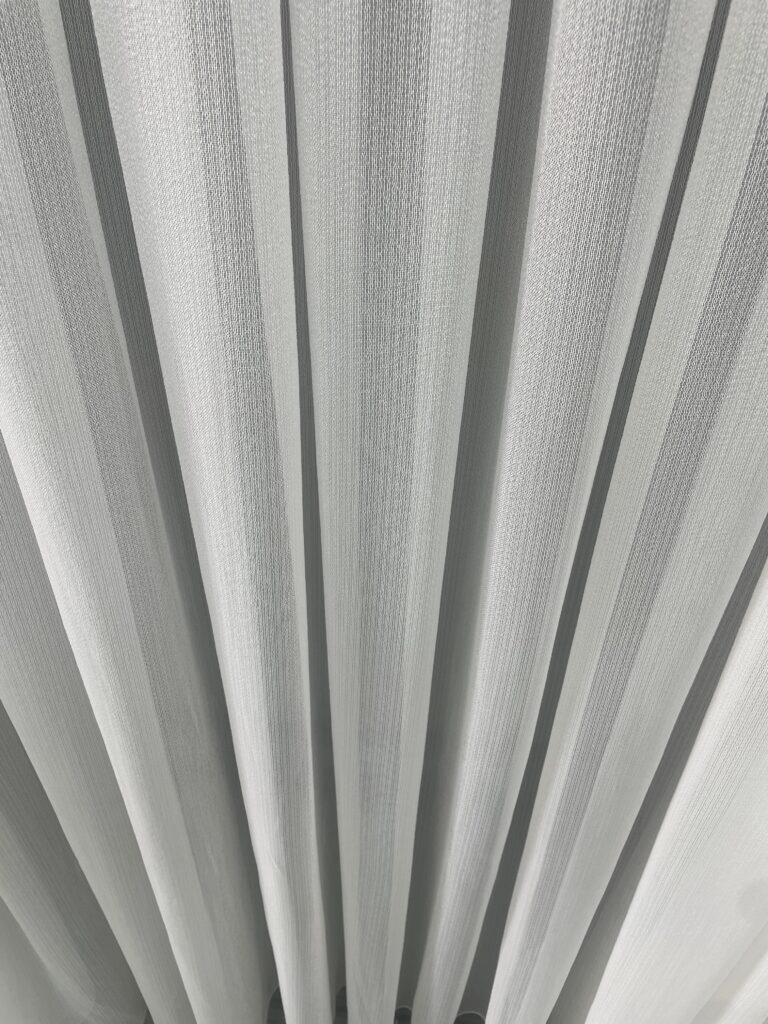 Çizgi detaylı dökümlü tül perde gofre tül ile mükemmel görünüm - 3