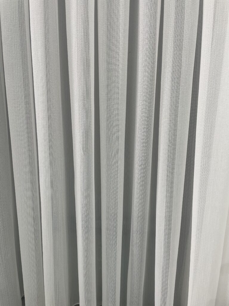 Çizgi detaylı dökümlü tül perde gofre tül ile mükemmel görünüm - 2