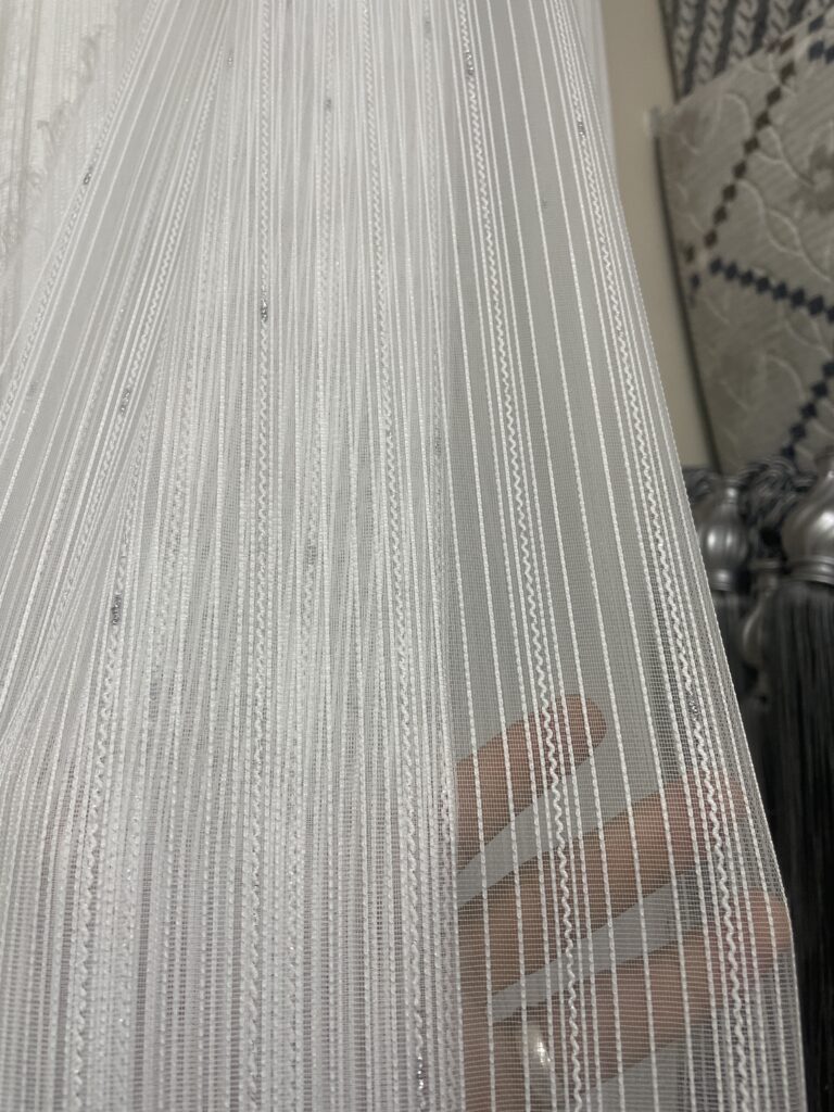 Damla Gümüş Tül Perde Zarif Şık Modern - 6