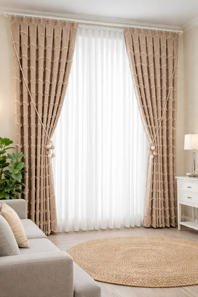 Jakarlı Beautiful Fon Perde Sultan 1124 - 2