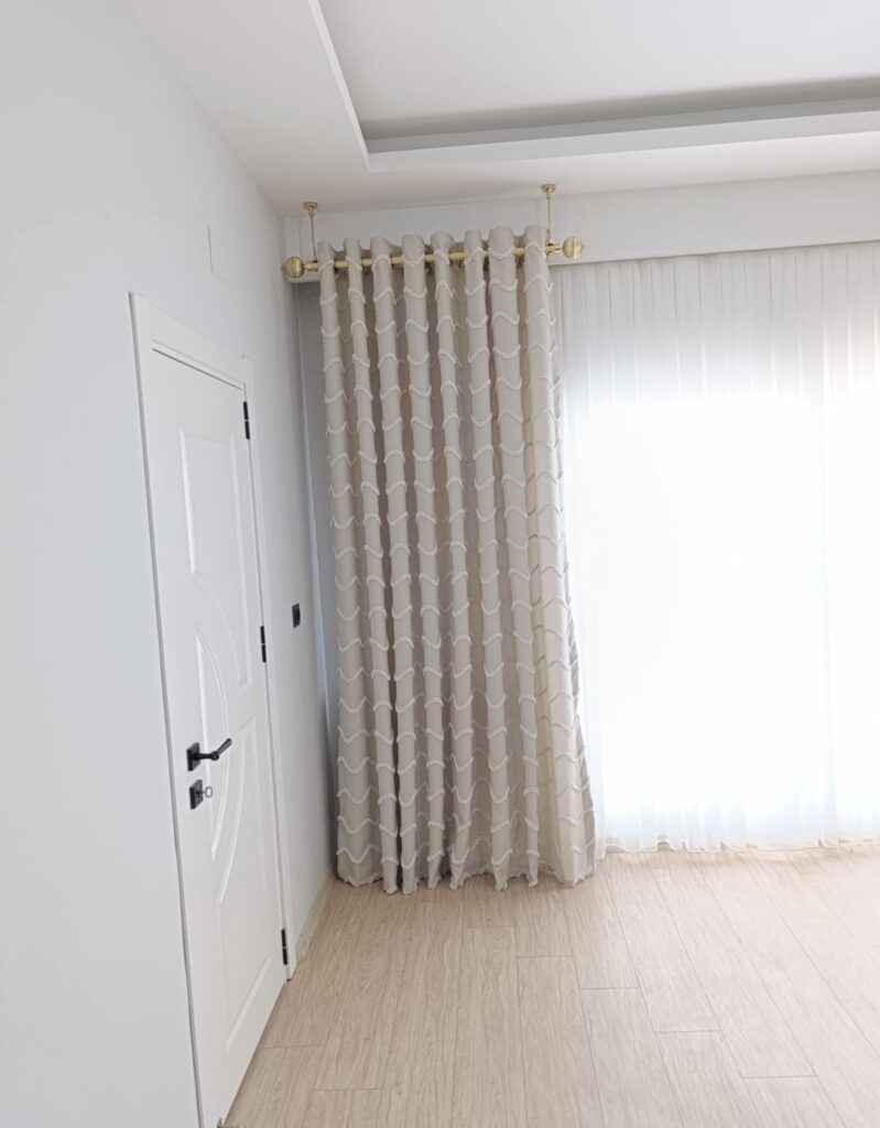 Jakarlı Beautiful Fon Perde Sultan 1104 Krem - 1