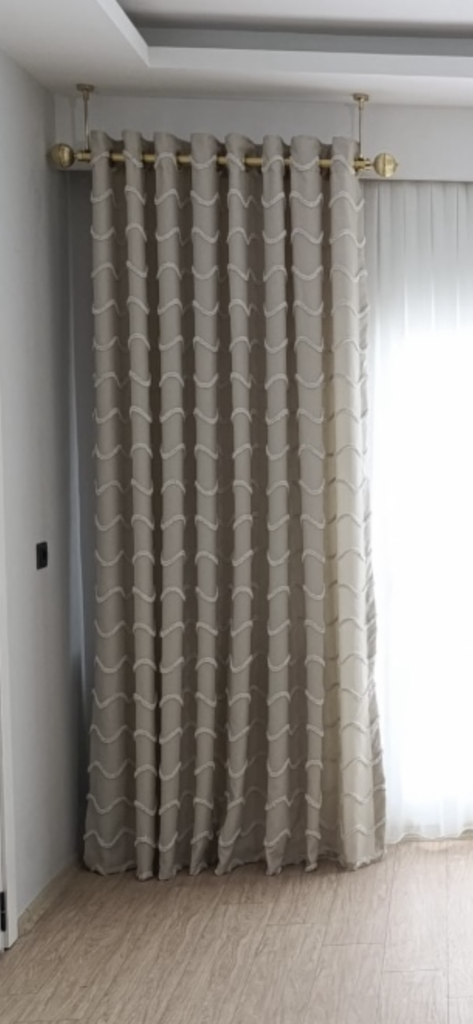 Jakarlı Beautiful Fon Perde Sultan 1104 Krem - 3