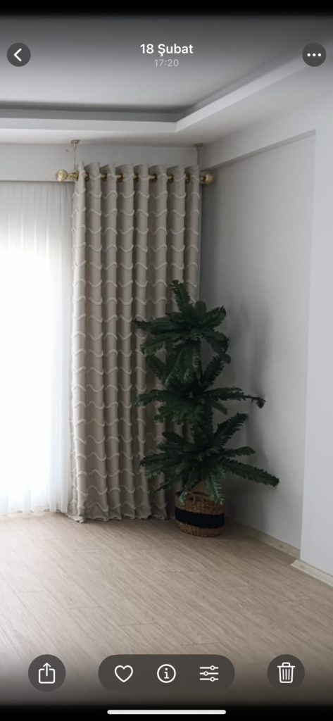 Jakarlı Beautiful Fon Perde Sultan 1104 Krem - 2