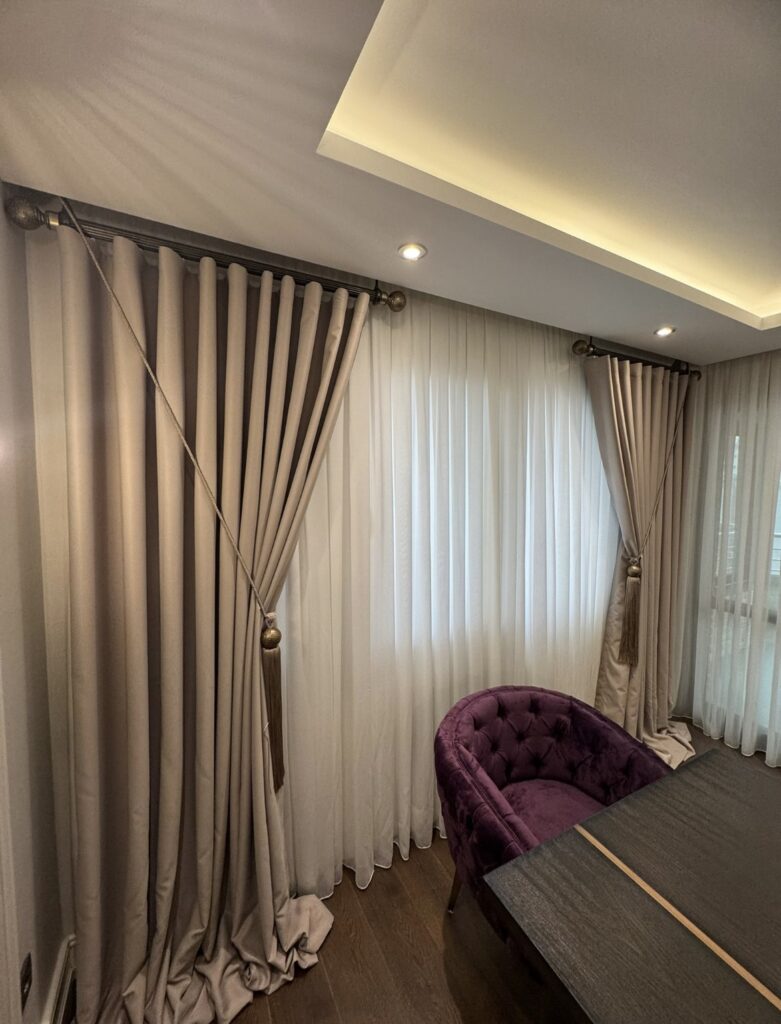 Star Blackout VR 05 Krem Fon Perde – %100 Karartma, Isı ve Işık Yalıtımlı Blackout Perde - 5