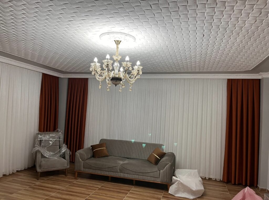 Kiremit Blackout Fon Perde – %100 Işık Geçirmez, Isı ve Ses Yalıtımlı, Modern Dekoratif Kalın Fon Perde Star Blackout Kiremit - 3